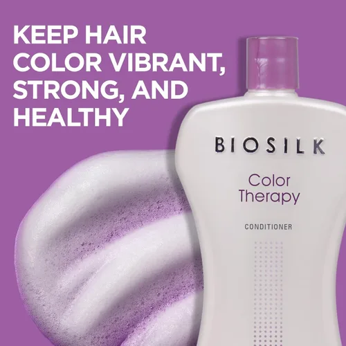 Miniatura 5 de BioSilk Champú y acondicionador de terapia de color, limpia y repone suavemente la humedad, sulfato, parabenos y libre de crueldad, 34 onzas