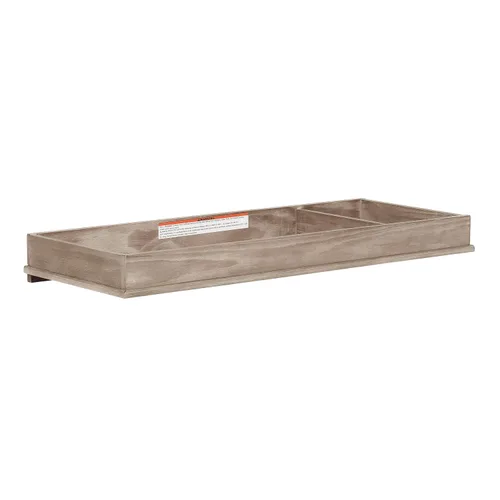 Miniatura 7 de Evolur Mini cambiador en madera de granero – Cambiador de tocador de madera maciza con soportes de seguridad y compartimentos de almacenamiento