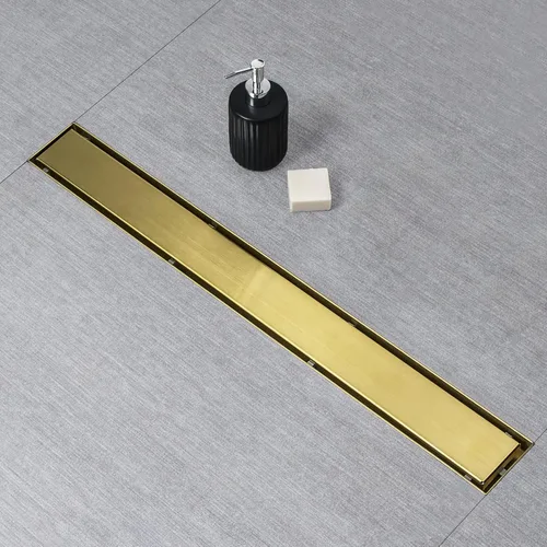 Miniatura 15 de SaniteModar Drenaje de ducha lineal de 48 pulgadas con inserción de azulejos Stealth y paneles 2 en 1 de acero inoxidable 304 cepillado pulido.