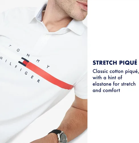 Miniatura 5 de Tommy Hilfiger Polo de manga larga con bandera para hombre en ajuste personalizado
