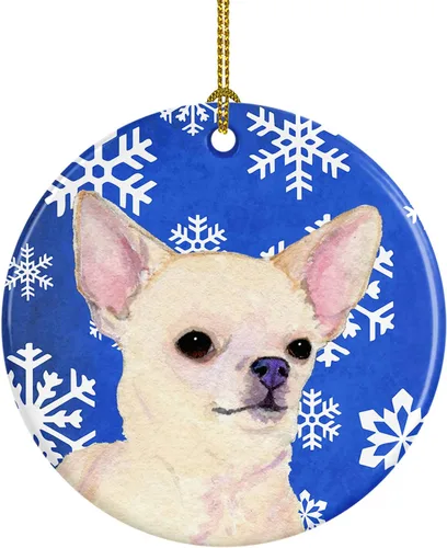 Miniatura 64 de Caroline's Treasures Cavalier Spaniel - Adorno de cerámica para colgar en el árbol de Navidad, para el hogar, Navidad, fiestas, regalo, 3 pulgadas