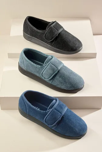 Miniatura 7 de Silvert's Adaptive Clothing & Footwear Mens Wide & Comfy Easy Closure Slippers for Seniors