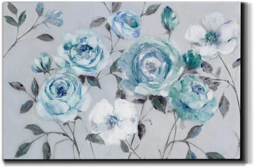 Miniatura 44 de Lienzo de arte de pared de paisaje abstracto con flores y bosque moderno, cuadros de arte para decoración de sala de estar, cocina, baño, oficina