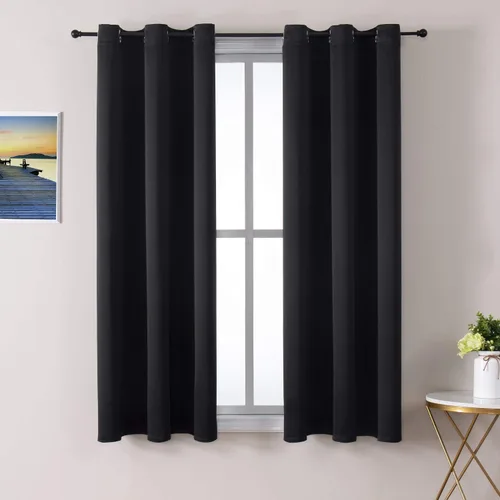 Miniatura 20 de ChrisDowa - Cortinas de cenefa pequeñas para cocina, cortinas cortas con ojales y aislamiento térmico para oscurecer la sala y habitación