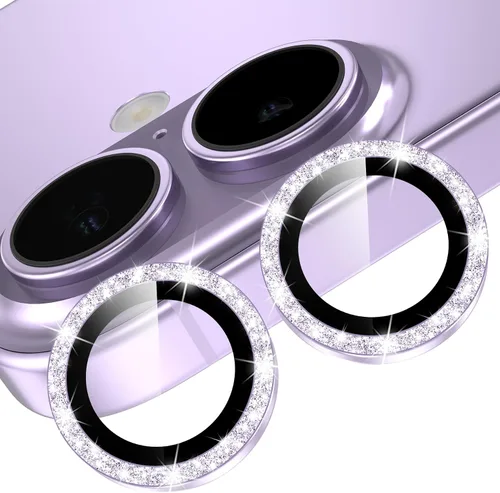 Miniatura 39 de YWXTW Protector de lente de cámara para iPhone 15/15 Plus/16e/ 17e, anillo de metal antiarañazos individual protector de pantalla de vidrio templado