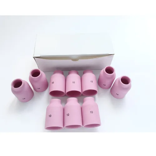 Miniatura 3 de 10 piezas TIG Soldador Antorcha Accesorios-Rosa Grande Lente de Gas Copa Alúmina Boquilla Escudo (Tamaño #10/53N88)