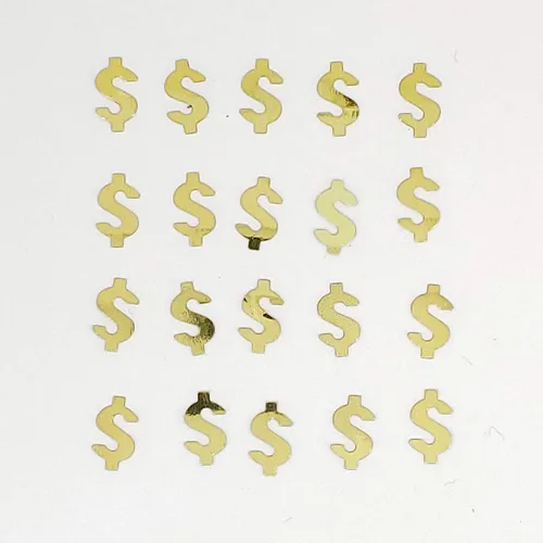 Miniatura 3 de Signo de dólar de confeti oro - paquete al por menor #8891 QS0