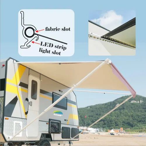 Miniatura 3 de Suncode Toldo para autocaravana para caravana, cámper y remolques de viaje, kit completo de toldo manual para caravana, toldo manual para cámper