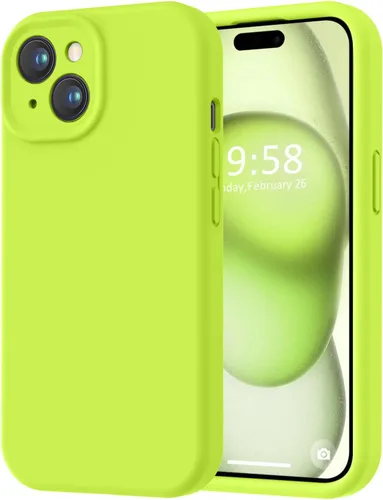Miniatura 385 de LOVE 3000 Compatible con Funda para iPhone 15, [Cámara de Cobertura Completa de Silicona Suave] [Protección contra Caídas de 8 pies], Forro de Negro