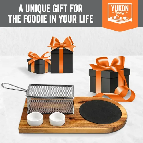 Miniatura 7 de Yukon Glory™ Juego de Servir Hamburguesas, Perfecto para Amantes de la Comida, Amantes de las Hamburguesas y Paisajes de Mesa, Incluye Tablero