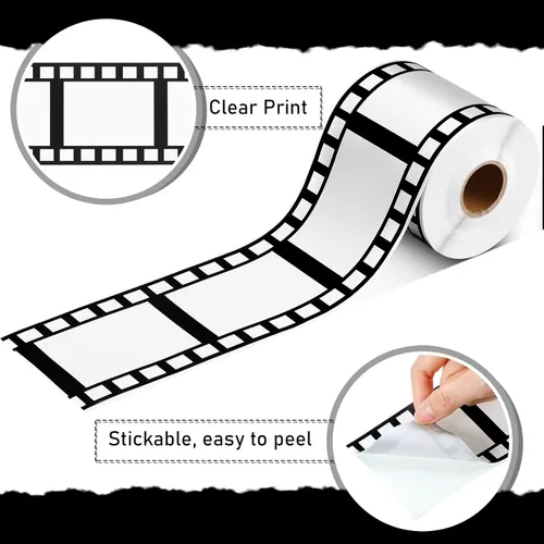 Miniatura 2 de Chivao Cinta adhesiva para fiesta nocturna de película, tira de película, cinta de borde para decoración de película, rollo de película