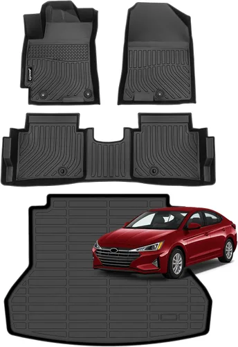 Miniatura 73 de Juego completo de tapetes de auto para todo tipo de clima, revestimiento automotriz para piso y maletero