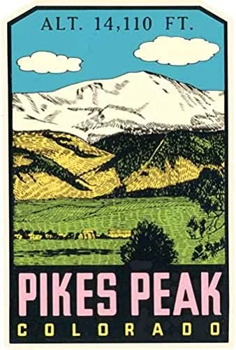 Pikes Peak Colorado Altitude 14,110 pies - Adhesivo decorativo para computadora portátil