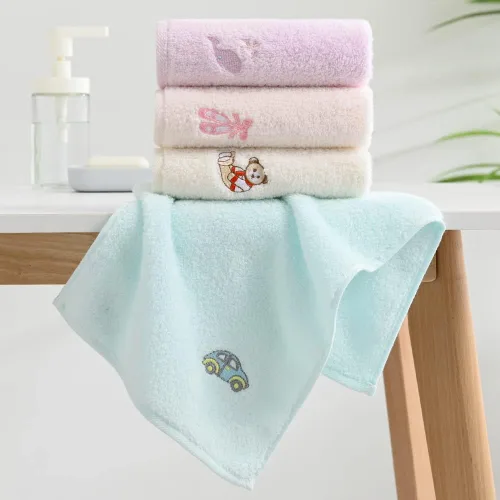 Miniatura 4 de sense gnosis Toallas faciales de algodón 100% para niños, toallas de tocador para juego de toallas de baño, toallas bordadas para niños y paños