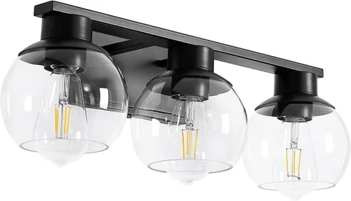 Miniatura 11 de PAZALA 2 luces de tocador, lámpara de pared de baño de latón cepillado con pantalla de vidrio esmerilado, lámpara de baño sobre espejo