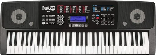 Miniatura 3 de RockJam Kit de piano de teclado con pantalla táctil de 61 teclas con banco de piano digital, soporte de piano eléctrico y pedal de sostenimiento