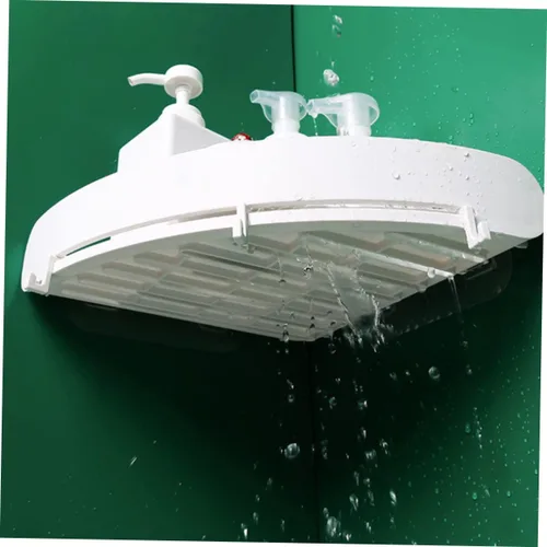Miniatura 9 de Cabilock Cesta de ducha para baño, estante de almacenamiento con ventosa, estante montado en la pared, perfecto para cocina, inodoro y baño