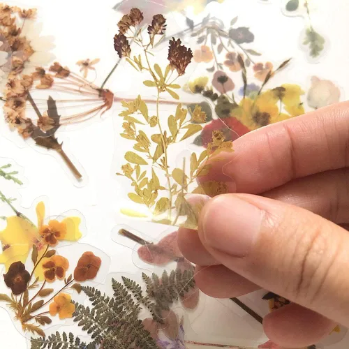 Miniatura 6 de Calcomanías de mariposa (18 hojas/más de 500 piezas) coloridas holográficas con purpurina para PET, calcomanías transparentes para álbumes