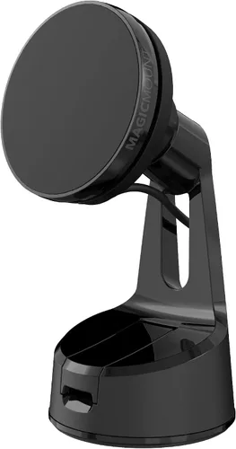 Scosche MEMSQRWD MagicMount Elite - Soporte magnético de carga inalámbrica para el salpicadero/parabrisas del automóvil con cargador rápido USB-C