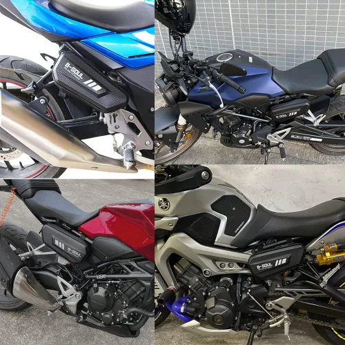 Miniatura 6 de Para Kawasaki Z800 Z900 Z250 Z300 Z650 Z750 Z1000 Z1000SX 250 400 motocicleta Sillín lateral bolsa de herramientas paquete triángulo
