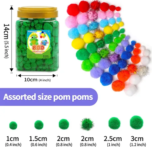 Miniatura 70 de Praisebank Pompones rojos, 90 unidades, 1.5 pulgadas, perfectos para artes y manualidades