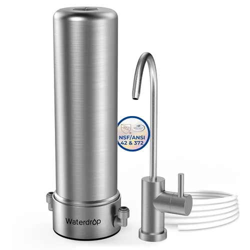 Waterdrop BS13 - Filtro de agua para debajo del fregadero, 6 etapas de acero inoxidable, reduce PFAS, PFOA/PFOS, plomo, cloro, mal sabor y olor, sin