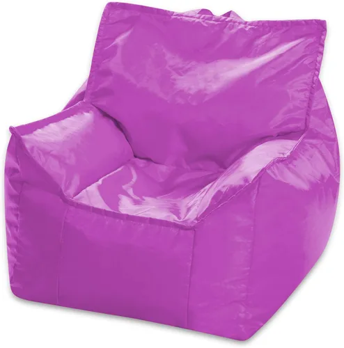 Miniatura 116 de Posh Beanbags - Sillón puff grande, 38 pulgadas, color azul rey sólido Nylon suave - Azul real