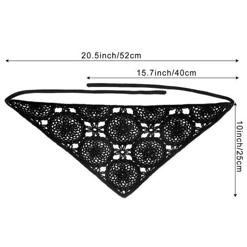 Miniatura 4 de hoyuwak 2 bandanas de ganchillo para el cabello, diademas para la cabeza para mujeres y niñas, accesorios para el cabello de fresa floral