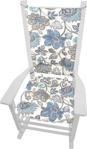 Boutique - Juego de cojines mecedores para porche, diseño floral, estándar, para interiores y exteriores: resistente a la decoloración, resistente a