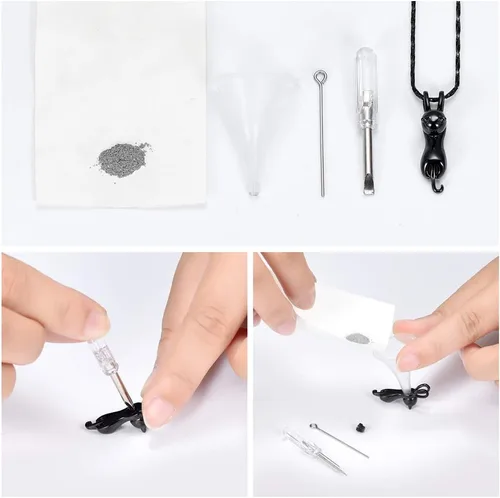 Miniatura 6 de Imrsanl Joyas de cremación para mascotas, joyería conmemorativa de cenizas, recuerdo, urna de gato, colgantes para collar de cenizas de animales