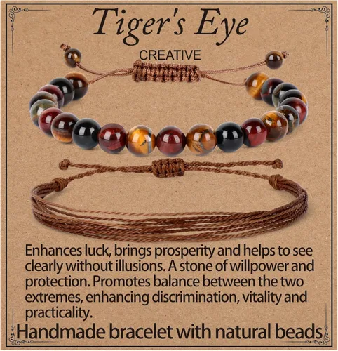 Miniatura 10 de LPBeads Pulsera de piedra natural hecha a mano de tamaño ajustable