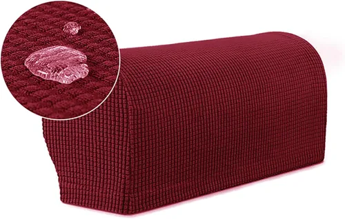 Miniatura 11 de 1 par de fundas elásticas para reposabrazos de sofá, fundas lavables para sillón, extraíbles a prueba de polvo, protector de sofá para brazos, Negro