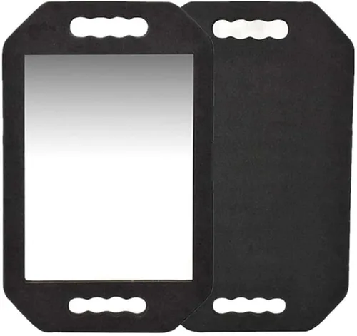 Miniatura 8 de Espejo de doble asa – Espejo de mano grande (16.14 x 9.84 pulgadas), espejos de peluquería de mano, espejos de mano de salón con asa
