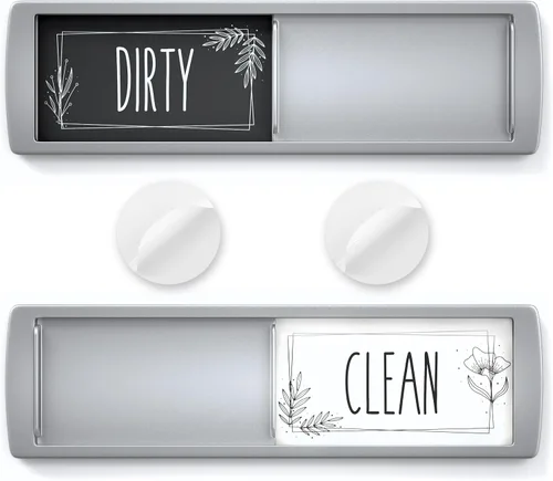 Miniatura 12 de ASSURED SIGNS Imán para lavavajillas Clean Dirty Sign 7 x 2 pulgadas, construcción premium Eliminate Kitchen Confusion, Strong Magnetic Hold