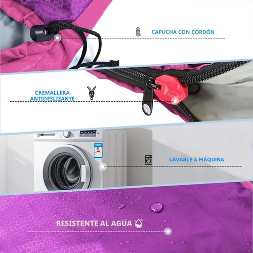 Miniatura 5 de Oaskys - Saco de dormir para acampar, para 3 estaciones, clima cálido y fresco, verano, primavera, otoño, ligero, resistente al agua, para adultos