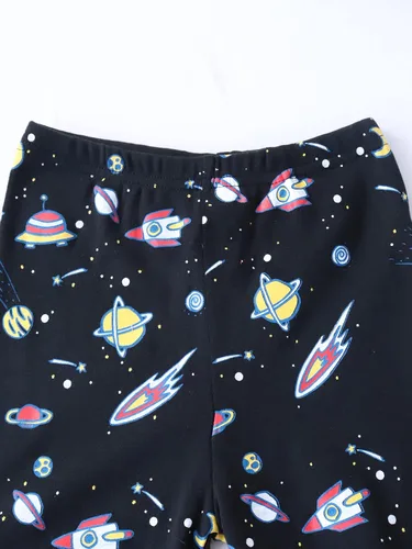 Miniatura 3 de Vopawetty Pijamas de algodón de 4 piezas para niños, conjunto de pijamas de Navidad y Halloween para niños