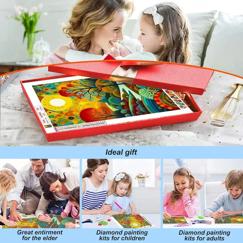 Miniatura 4 de Acudotr Kits de pintura de diamantes para adultos, kits de arte de diamantes 5D para principiantes, kits de pintura de diamantes de taladro completo