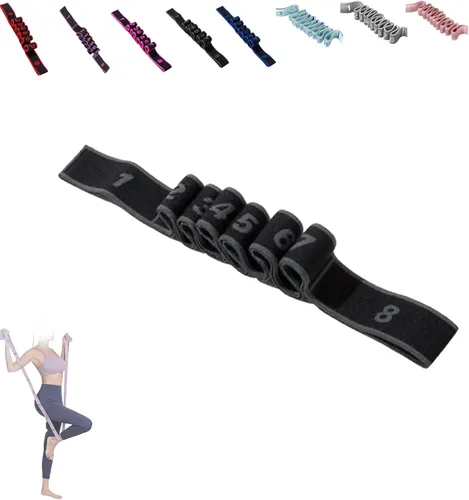 Miniatura 19 de Bandas de resistencia de fitness, banda de resistencia de fitness con asa para estiramiento y yoga, banda de resistencia elástica de número