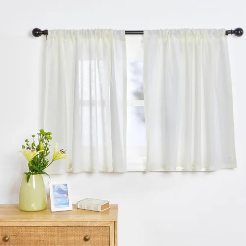 Miniatura 21 de Solino Home - Cortinas de lino de lino europeo de 108 pulgadas de largo, 100% lino puro verde álamo, 52 x 108 pulgadas de largo, cortinas de ventana