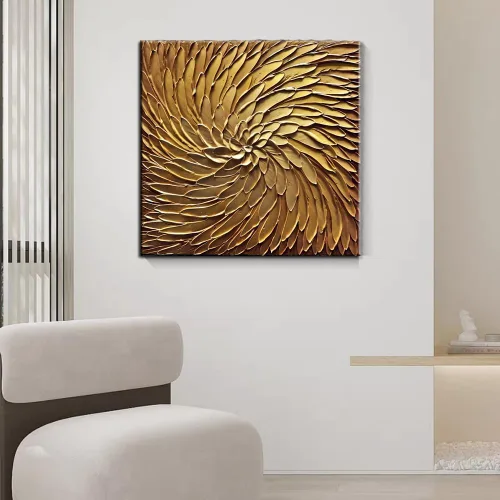 Miniatura 6 de YaSheng Art - Pintura al óleo pintada a mano sobre lienzo con flores blancas, pintura moderna para decoración interior del hogar, imagen de arte