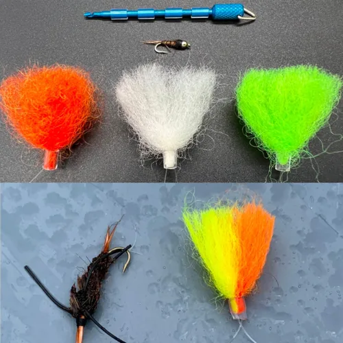 Miniatura 4 de Nueva Zelanda Indicador de Golpe Lana - Bobina - Verde Fluorescente Brillante