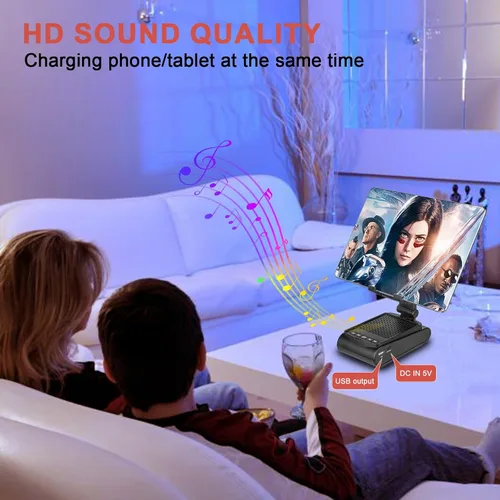 Miniatura 4 de Regalos para hombres, soporte para teléfono celular con altavoz Bluetooth inalámbrico, sonido envolvente HD para el hogar y al aire libre