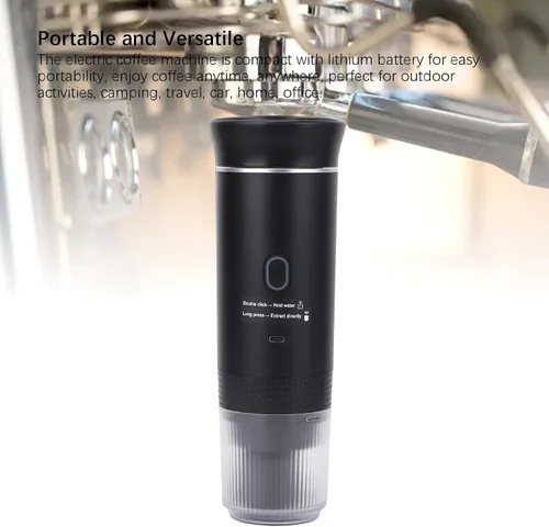 Miniatura 4 de Cafetera eléctrica portátil, cafetera de viaje autocalentable con diseño de cápsula, presión de 15 bares, material, cafetera para viajes, oficina
