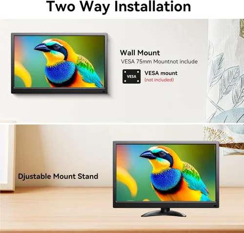 Miniatura 4 de Monitor de pantalla táctil de 14 pulgadas FHD 1080P 60hz 99% sRGB IPS/HDMI/USB-C Monitor de computadora Plug & Play, para computadora portátil