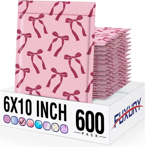 Miniatura 9 de Fuxury Sobres acolchados de burbujas de 6 x 10 pulgadas, sobres acolchados pequeños de acuarela azul, paquete de 100 sobres de burbujas