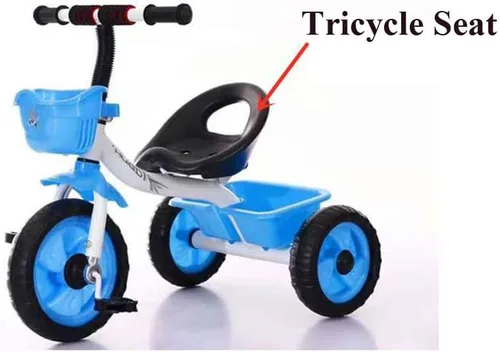 Miniatura 7 de Reemplazo de asiento de triciclo para niños pequeños con tornillos de montaje para niños, respaldo de triciclo, piezas de reparación para niños