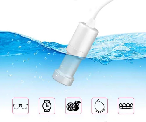 Limpiador ultrasónico portátil para el hogar, mini máquina profesional de limpieza ultrasónica sumergible, limpiador de joyas para limpiar frutas,