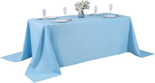 Miniatura 28 de Cupuamon - Mantel rectangular de 60 x 84 pulgadas, tela de poliéster lavable para decoración de bodas, fiestas, cenas y banquetes