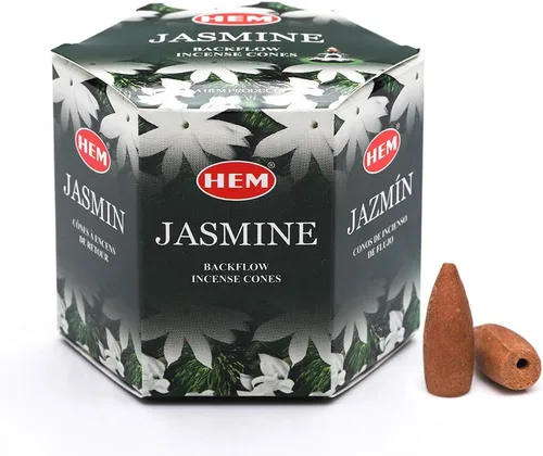 Miniatura 17 de HEM Lotus Backflow - Conos de incienso marrón Aroma de larga duración para positividad y aire puro Hierbas puras, polvo de madera Aromaterapia