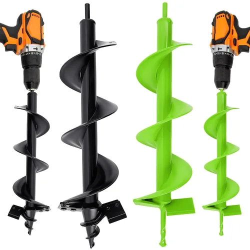 Miniatura 8 de MAZING Broca de taladro en espiral mejorada de 16 x 4 pulgadas para plantar, broca de taladro de jardín resistente, herramienta de plantación